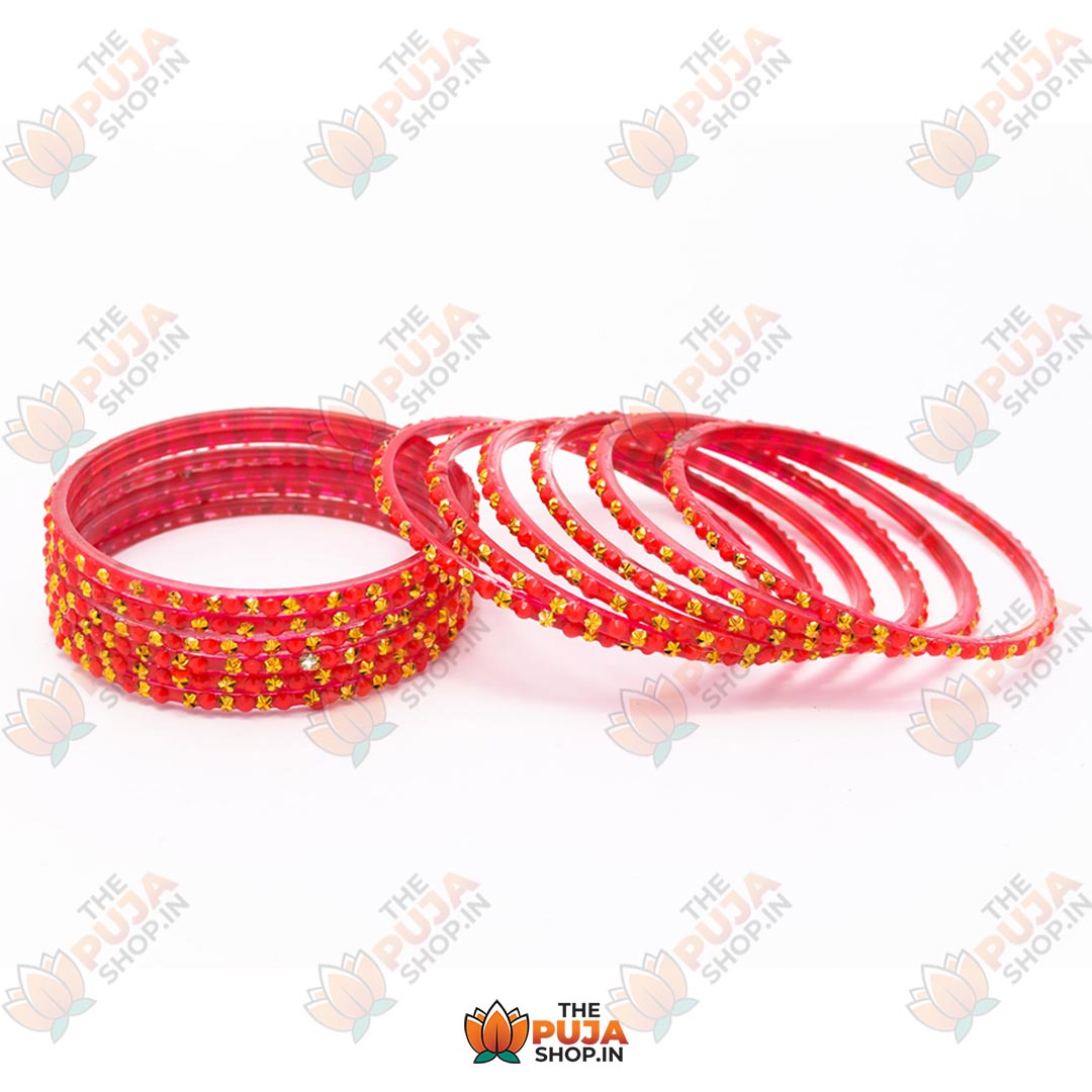 Glass Bangles Red