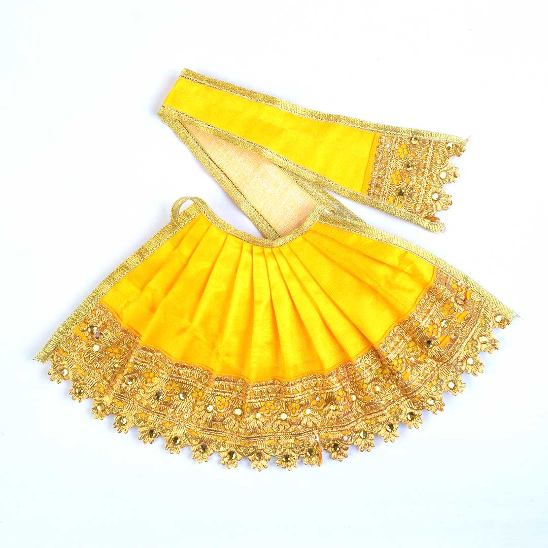 Durga Mata Lehnga Patka Yellow color